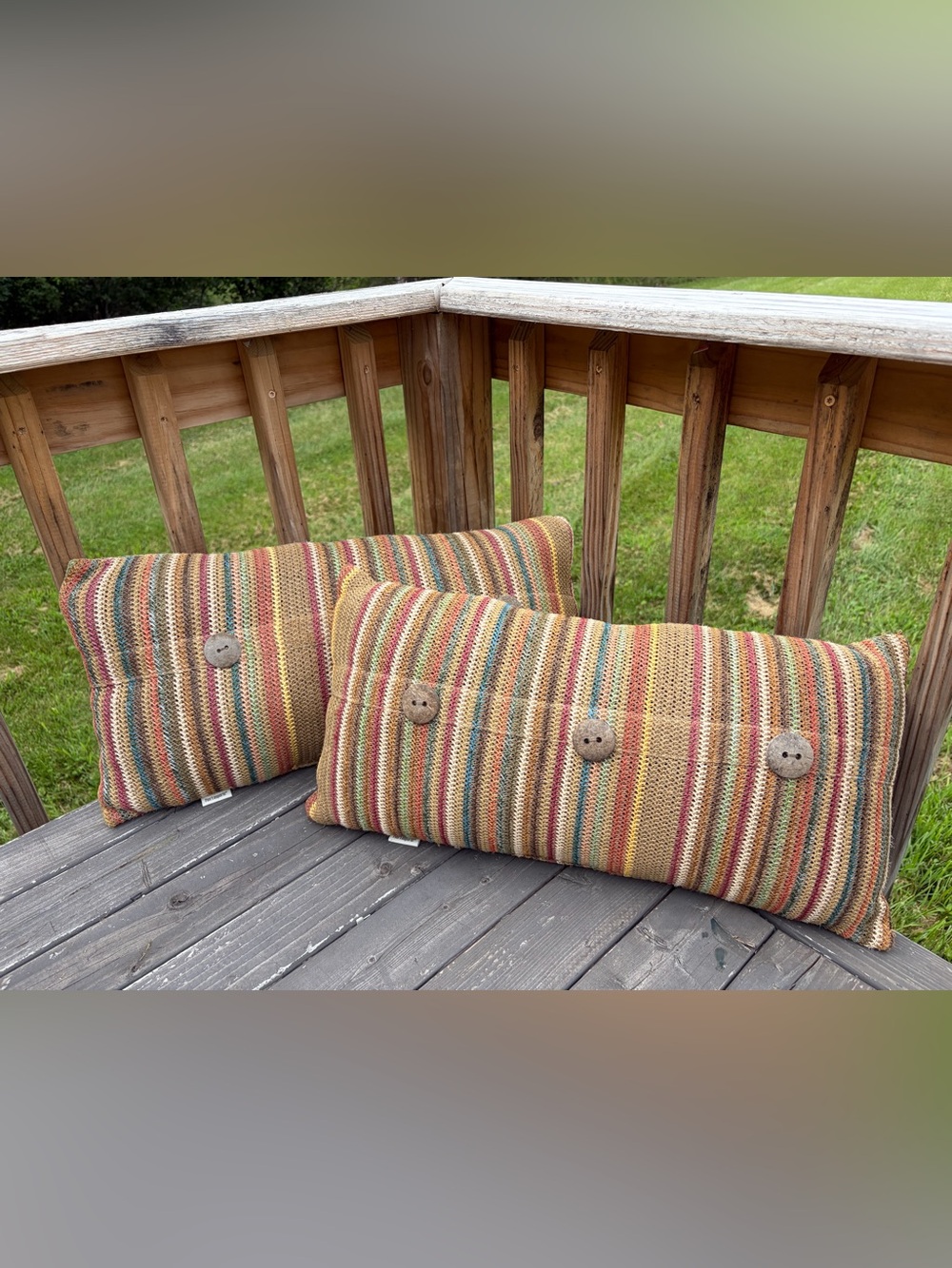 Pier 1 Imports Warm Earth Tone Throw Pillows Set Of 2  24" x 12" Hippie Boho